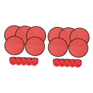 Imagem de Fiocias 10x Ventiladores dobráveis portáteis para decoração de viagens e casamentos, Vermelho