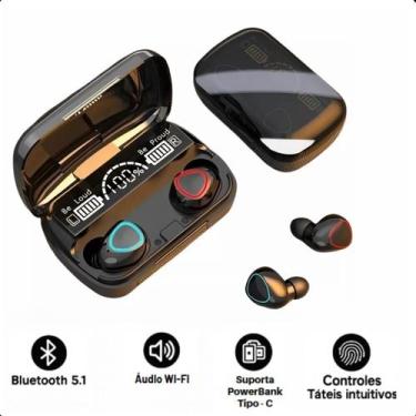 Imagem de Fone de Ouvido Bluetooth 5.3 com Case e Qualidade Original - ROMI