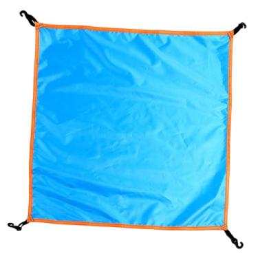 Imagem de Baoblaze Capa de chuva para barraca 22 x 22 polegadas, leve, à prova de chuva, lona para barraca, para atividades ao ar livre, mochila, acampamento, viagem, Azul