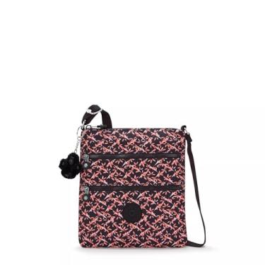 Imagem de Kipling Mini bolsa tiracolo feminina Keiko, bolsa leve ajustável, alça de ombro durável, Buquê dançante, 8.25''L x 9''H x 0.75''D