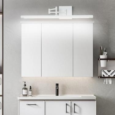 Imagem de Luminária de parede LED para espelho de banheiro, lâmpadas de parede giratórias dobráveis e retráteis, arandelas de parede de ângulo ajustável, modernas, internas, à prova d'água, luzes de imagem para