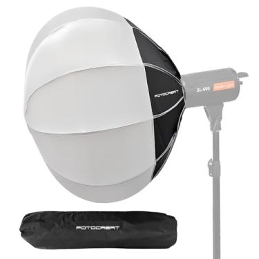 Imagem de FOTOCREAT Softbox De Lanterna 25,6"/65 Cm, Configuração Rápida, Modificador Luz Suave Dobrável E Rápido, Difusor 360°, Suporte Bowens Para Iluminação Contínua Vídeo, Ao Vivo Outros