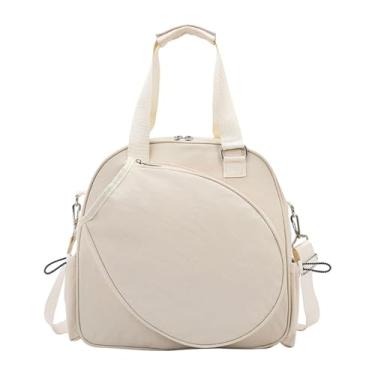 Imagem de Pegciuho Bolsa de Tênis, Bolsa de Ombro, Bolsa Leve para Badminton com Alça Ajustável E Versátil, Adequada para Entusiastas de Esportes E Atletas, Branco