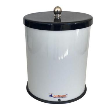 Imagem de Lixeira Lavabo 5 Litros Esmaltada Com Tampa Pia Balcão Cozinha - Aldin