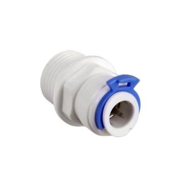 Imagem de Conector Reto Macho Mangueira 1/4 Rosca 1/4 Engate Rápido - BR Fish Aq