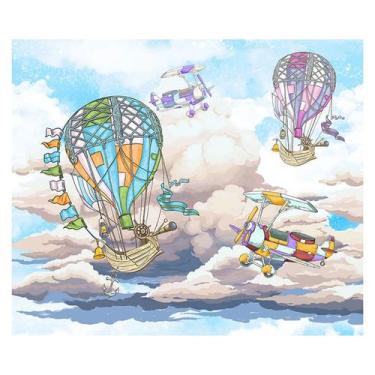Imagem de Papel de Parede Adesivo Infantil Balão Bebe Quarto - 510pcm - Allodi