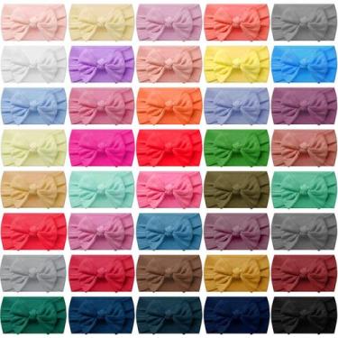Imagem de Faixa de cabelo Janinka Baby Girl Faixas de nylon com laços 42 unidade