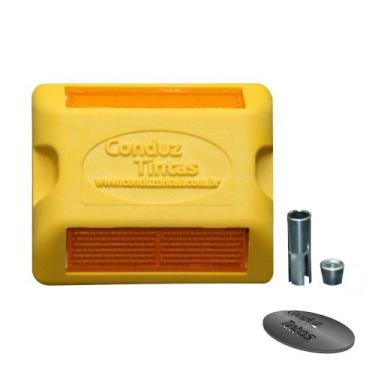 Imagem de TACHA SINALIZAÇÃO COM PARABOLT - CONDUZ- BI DIRECIONAL CORPO E REFLETI