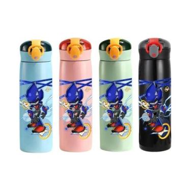 Imagem de Copo Infantil De Aço Inoxidável Isolado Com Canudo De 460ml, Garrafa P