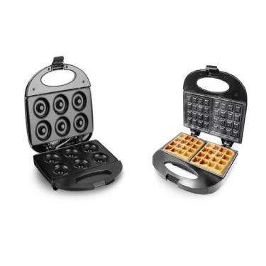 Imagem de Kit 2 Peças Maquina 6 Rosquinha Donut +Waffle 220 Volts - Raf