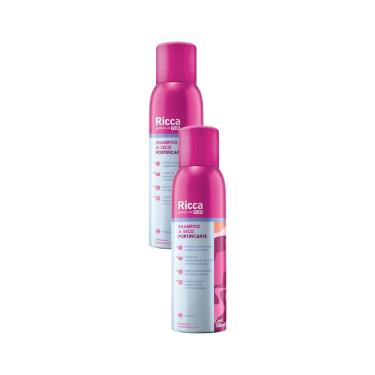 Imagem de Kit 2 Shampoo à Seco Ricca Fortificante Refresh Me Plus 150ml