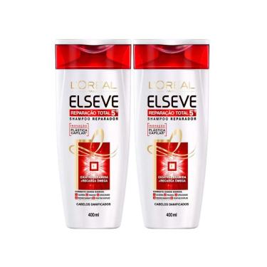 Imagem de Kit 2 Shampoo Elseve Reparação Total 5+ 400ml