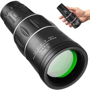 Imagem de Monóculo De Longo Alcance 16x52 Lente HD De Alta Definição Zoom De 60mts A 8Km Dia Noite À Prova D'água Leve, Compacto, Resistente, Com Lente De Aumento