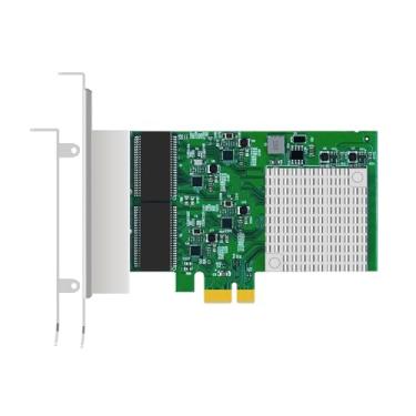 Imagem de GLOTRENDS ST7314 Placa de rede Gigabit PCIe Ethernet de 4 portas, 4 chips RTL8111H, 4 portas LAN RJ45, instalação PCIe X1