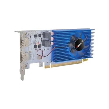 Imagem de SRhonyra Placa gráfica de baixo perfil R5 230 2GB DDR3 Dual HDMI 1080P PCIe 2.0 x16 Bus Powered Support Splicing Mode 20 Watts SFF GPU