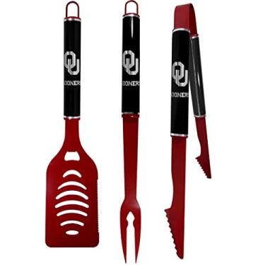 Imagem de Siskiyou Sports NCAA Oklahoma Sooners Conjunto de 3 peças para churrasco cor e preto, cores do time, tamanho único