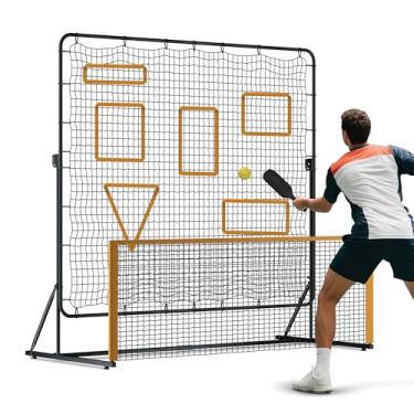 Imagem de MR Pickleball Rebounder 1,8 m x 1,8 m, ângulo ajustável e altura Pickleball Rebounder, rede de rebote de tênis, equipamento de treinamento solo de pickleball para Dinks Voleys Coordenação de Precisão
