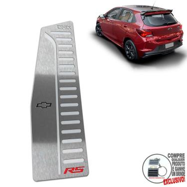 Imagem de Descanso de Pé Aço Inox Chevrolet Onix RS Prata