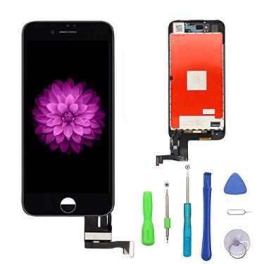 Imagem de FFtopu compatível com tela de substituição para iPhone 7 Plus (5,5 polegadas), tela LCD e conjunto de moldura digitalizadora de tela sensível ao toque com ferramentas de reparo 3D Touch Free, Preto