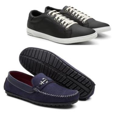 Imagem de Kit Sapatênis + Mocassim Drive Masculino Conforto Dia a Dia-Masculino