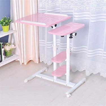 Imagem de Mesa lateral em forma de C mesa para laptop cama ajustável cabeceira laptop mesa estudo computador mesa sobre cama (cor: 2) (3)