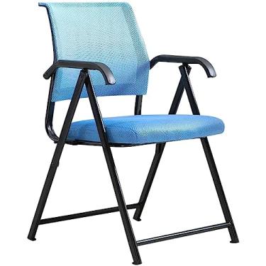 Imagem de Cadeira dobrável cadeira comercial ergonômica cadeira de escritório poltrona minimalista, cadeira de computador de treinamento de empresa, cadeira dobrável portátil de dormitório, enchimento de
