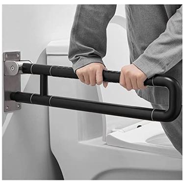 Imagem de AKALNNB Barras de apoio para corrimão, alças de chuveiro para rly, barra de apoio, trilho de mão de segurança para banheiro, chuveiro, vaso sanitário, barra de apoio dobrável, rotação vertical montada