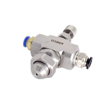 Imagem de XMGKMN Fácil de instalar, aço inoxidável, dois fluidos, atomizador, pulverizador, umidificador, bocal de pulverização 1/4JN (tamanho: 1/4J)