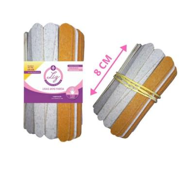 Imagem de 100 Mini Lixa 8 cm Parda - Liz produto de beleza