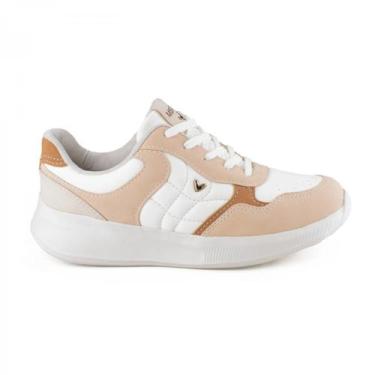 Imagem de Tênis Casual Feminino Mississipi Estiloso MF602, Branco, 37