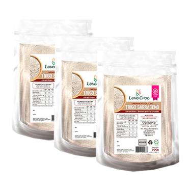 Imagem de Kit 3X: Farinha de Trigo Sarraceno S/ Glúten Leve Crock 500g