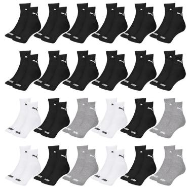 Imagem de Kit 24 Pares de Meias Puma Cano Médio Esportiva Masculino