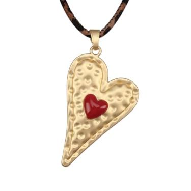 Imagem de Jeilwiy Colar feminino boho estilo hippie, grosso, longo, de couro, gargantilha preta, boêmio, Couro sintético, Sem Pedra Preciosa