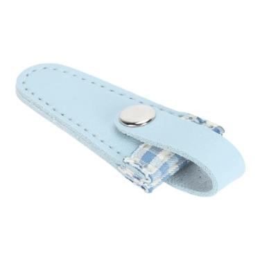 Imagem de Acouto Bainha de Tesoura de Costura de Couro PU Premium – para Bordados, Acolchoados e Tesouras Artesanais – Wasabi Verde (Azul)