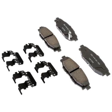 Imagem de ACDelco Professional 17D1114CHF1 Kit de pastilhas de freio a disco traseiro de cerâmica com clipes