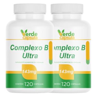 Imagem de Kit 2 Complexo B Concentrado 240 Cápsulas - Vitaminas B1 B2 B3 B5 B6 B12 - Suplemento Alimentar em Cápsulas - Verde Cápsula