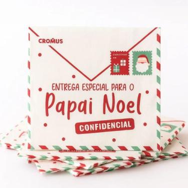 Imagem de Guardanapo de Papel Estampado Carta Papai Noel de Natal - 20 un - Crom