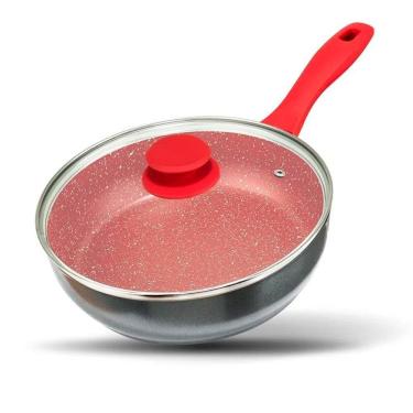 Imagem de Panela Philco Definitive Pph240apr Redstone Com Tampa De Vidro 2,7l Cinza E Vermelho