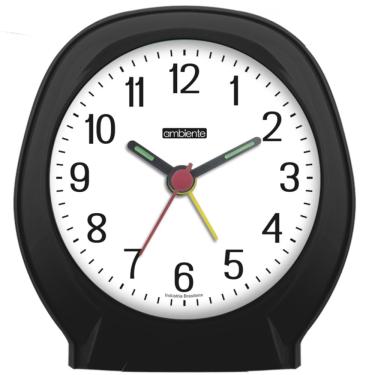 Imagem de Despertador Quartz Ambiente Ref: 1604-034 Preto Redondo