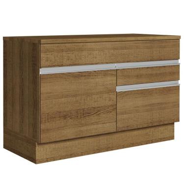 Imagem de Balcão Gabinete De Pia 120 X 60 Cm 1 Porta 2 Gavetas Rusti