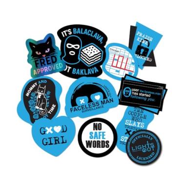 Imagem de Conquest Journals Lights Out Decal Stickers, 10 Spicy Decals, Fred Approved Hologram Sticker, Gifts for Readers, Waterproof, UV & Scratch Resistant Vinyl, Officially Licensed Navessa Allen Collection