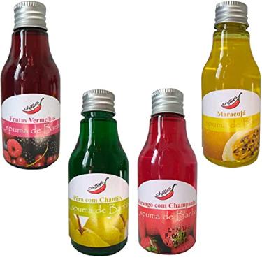 Imagem de Kit 4 Sabonetes Líquido Espuma De Banho Aromáticos Banheira Hidromassagem Spa Ofurô