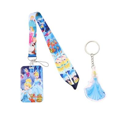 Imagem de Cordão de sapo rosa de desenho animado engraçado, cordão de suporte de crachá de desenho animado para cartão, viagem (azul)