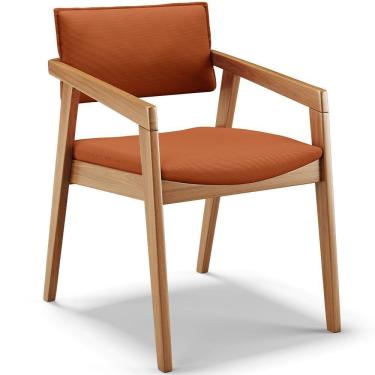 Imagem de Cadeira Para Sala De Jantar Estar Living Giorgia B04 Tecido Terracota - Lyam Decor