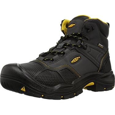 Imagem de KEEN Utility Bota de trabalho masculina Logandale (bico de a o) prova d' gua, Raven/Black, 14