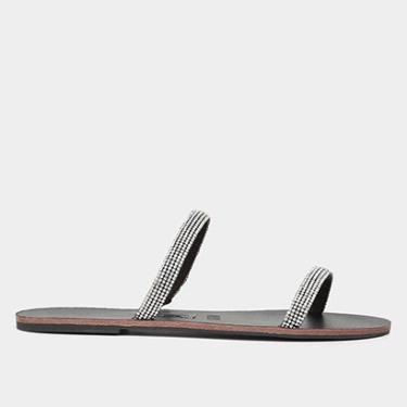 Imagem de Rasteira Santa Lolla Tira Strass Feminina-Feminino