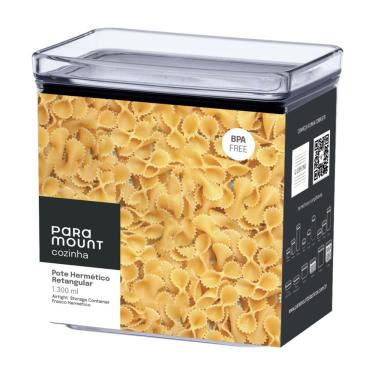 Imagem de Pote Hermético Lumini Retangular 1.300ml 1168 Paramount