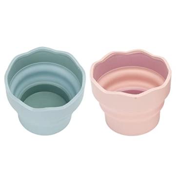 Imagem de RiToEasysports Mini Balde de Lavagem Dobrável da Escova da Pintura do Silicone para Acampamento Caminhadas, Balde Dobrável Escova do óleo Acrílico Aguarela