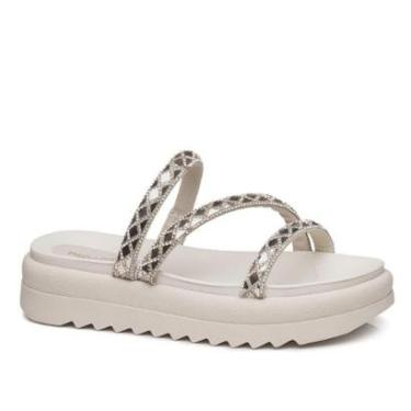 Imagem de Chinelo Pegada Feminino Branco com Tira Strass 234453-01-Feminino