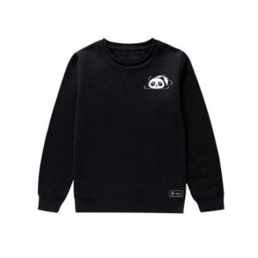 Imagem de Blusão Moletom Infantil Panda Personalizado sem Capuz gola Redonda-Unissex